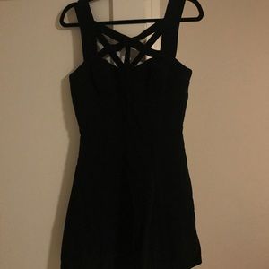 BCBG size 8 black cocktail dress.